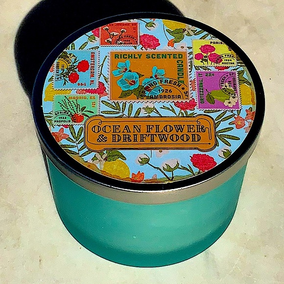 DW HOME CANDLE OCEAN FLOWER & DRIFTWOOD 2 WICK RICHLY SCENTED NEW - Picture 2 of 4